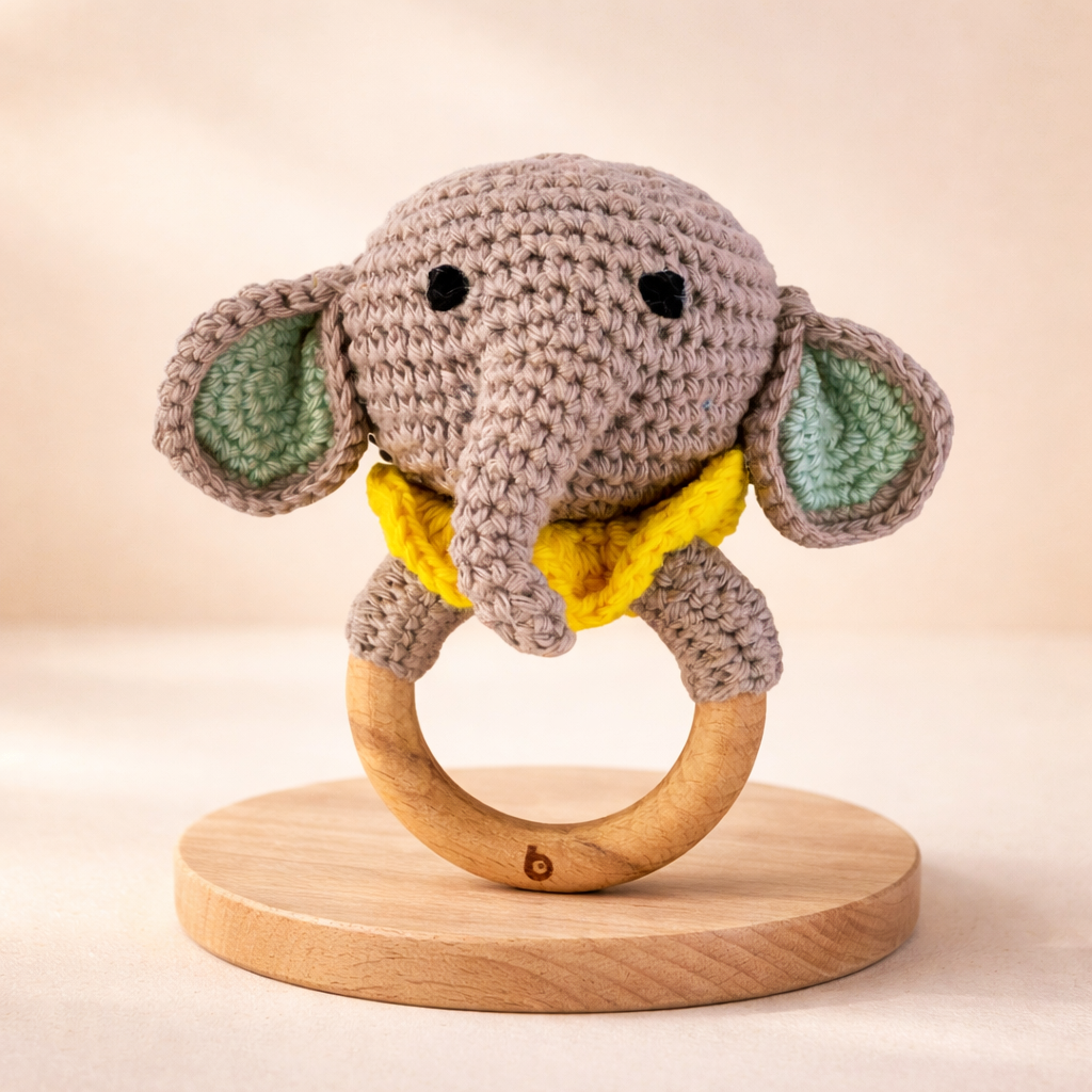 Bhupadh Elephant Crochet Rattle