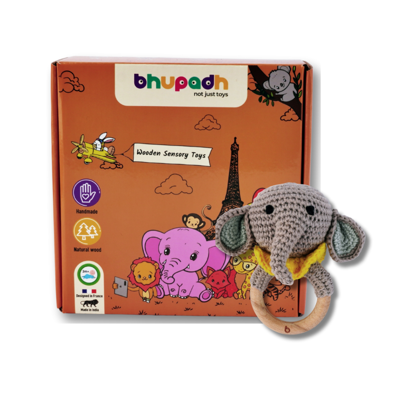 Bhupadh Elephant Crochet Rattle