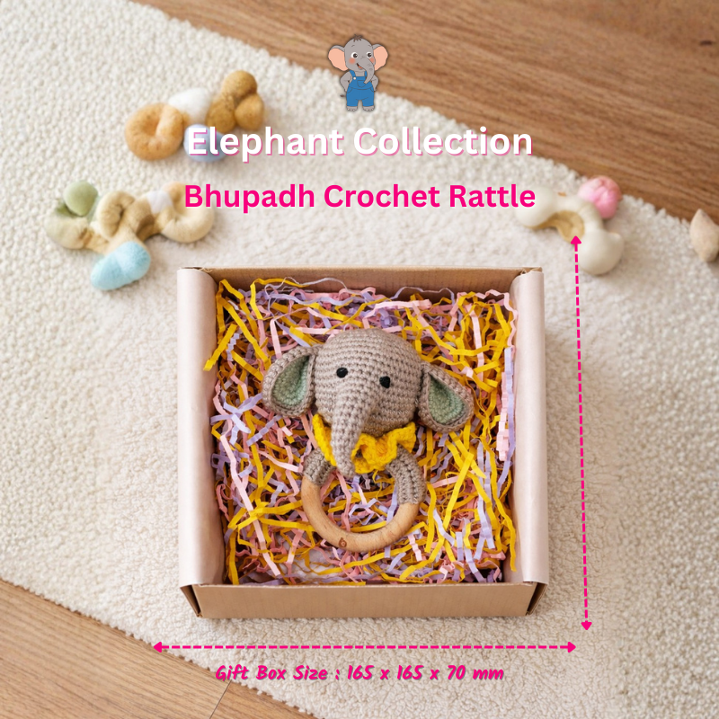 Bhupadh Elephant Crochet Rattle