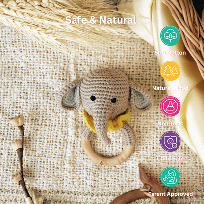 Bhupadh Elephant Crochet Rattle