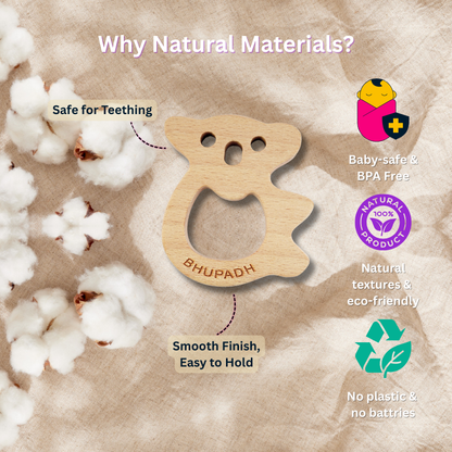 Bhupadh Koala Crochet Rattle with Wooden Teether