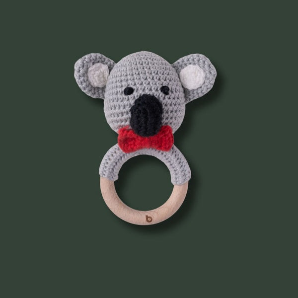 Bhupadh Koala Crochet Rattle | Handmade Sensory Toy for Newborn’s & Infants | (3+ Months)