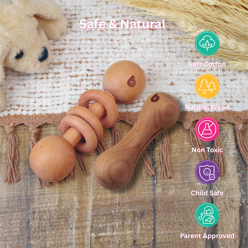 Bhupadh Wooden Rattle Set